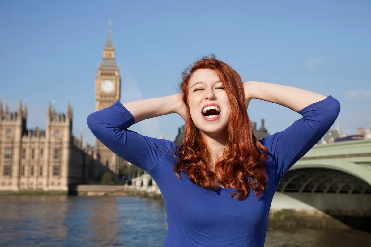 Woman screaming
