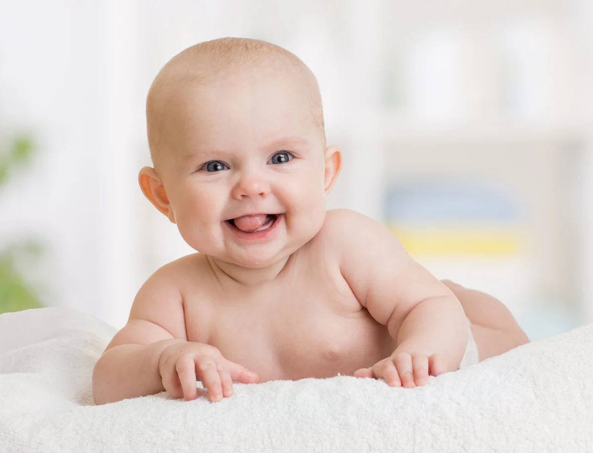 Smiling baby girl