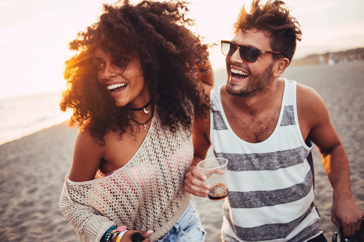 Couple having fun