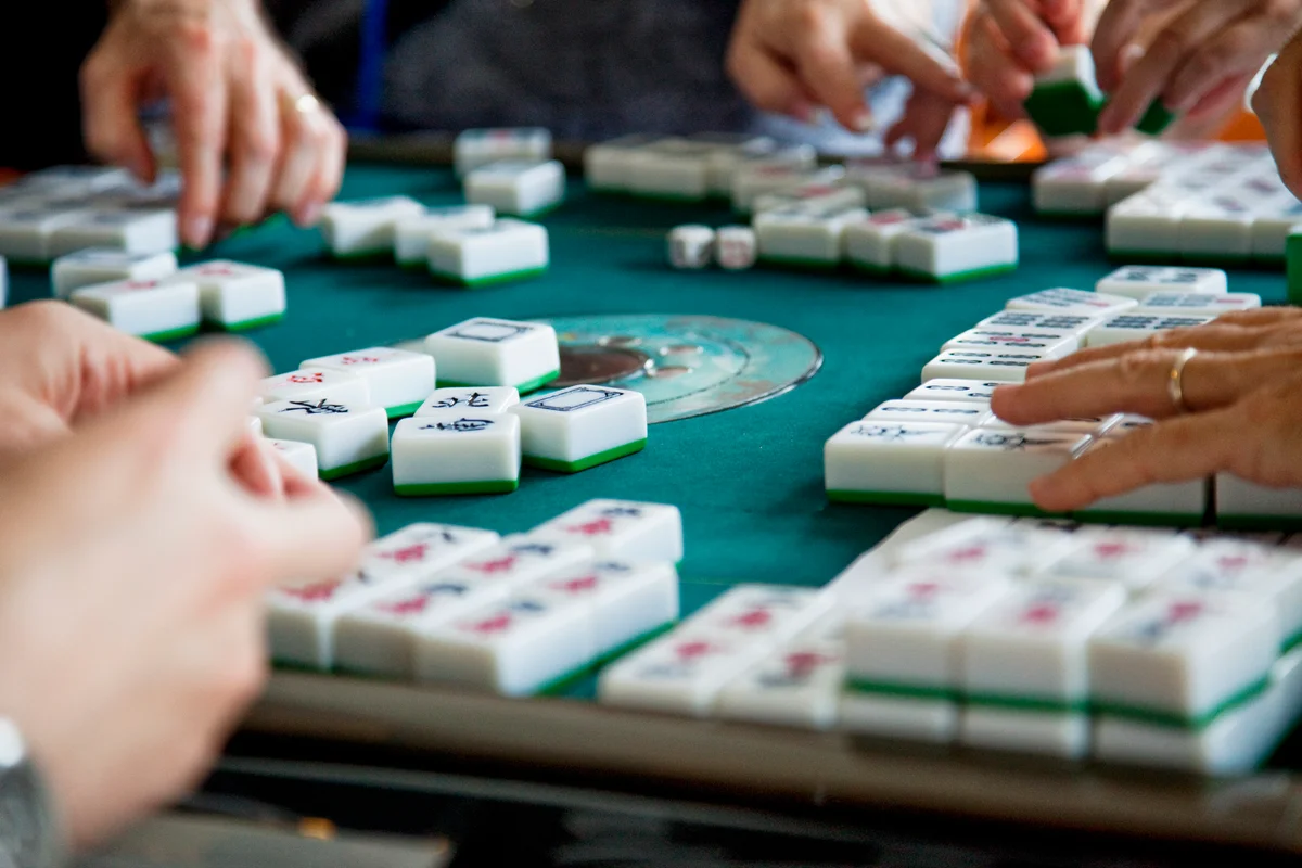 playing mahjong