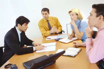 Employee meeting with boss