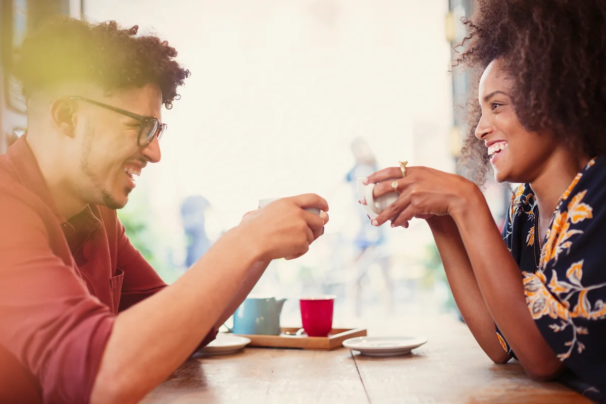 intimate talk over coffee