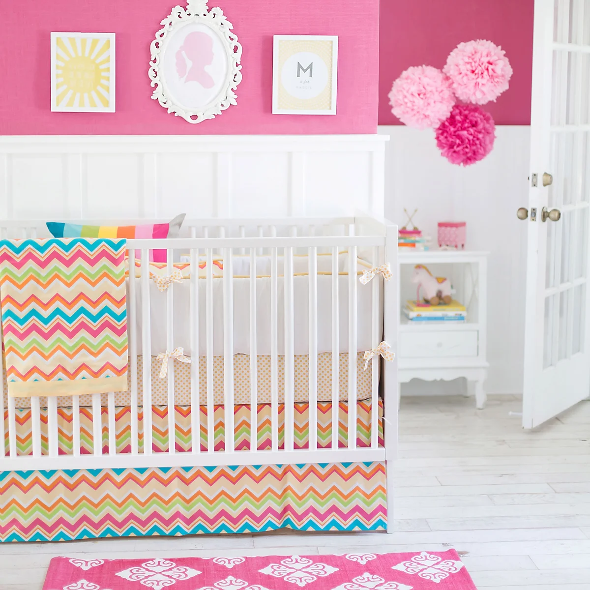 Chevron Baby Bedding, Sunnyside Up Collection