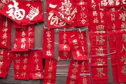 Variety of Chinese New Year Greeting Decorations