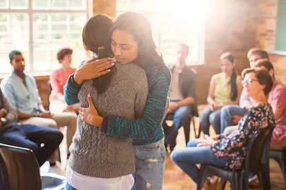 Support at group therapy