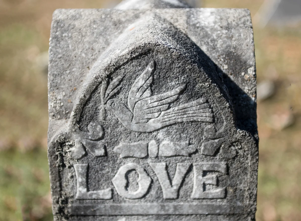 dove on headstone