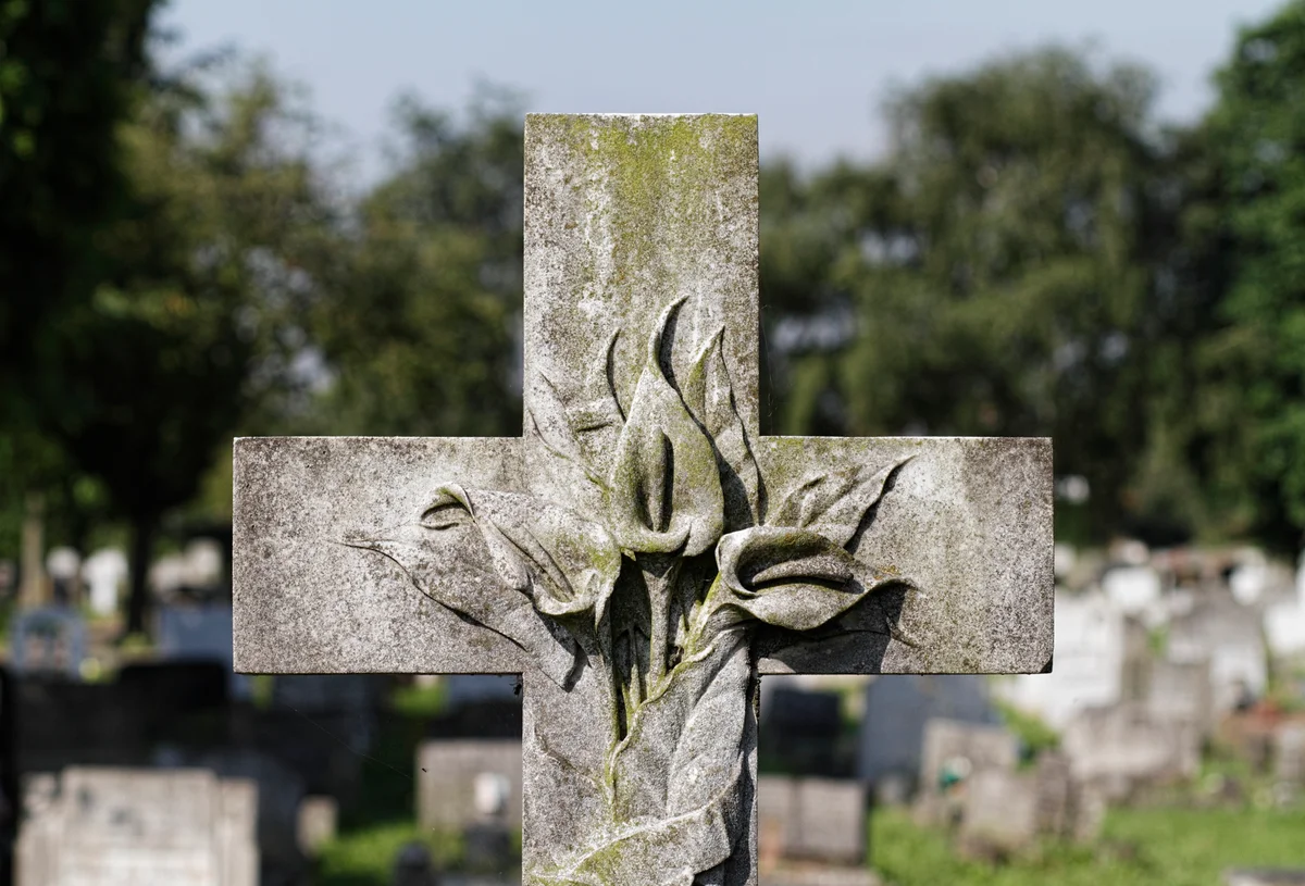 lillies on a cross