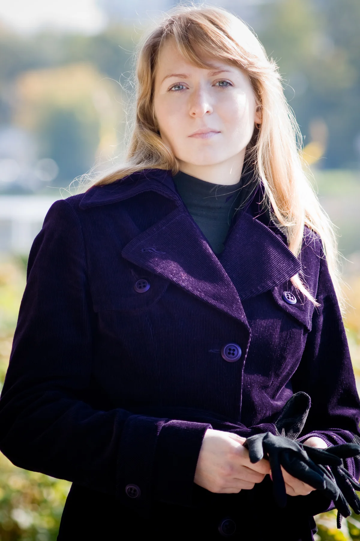Purple peacoat