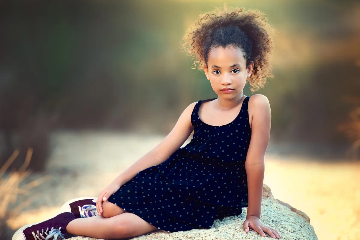 informal girl in dress