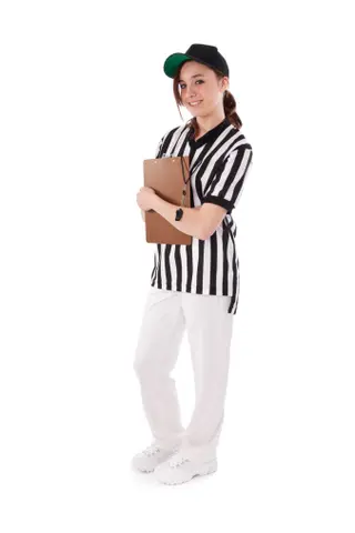 Teenager Dressed as Referee