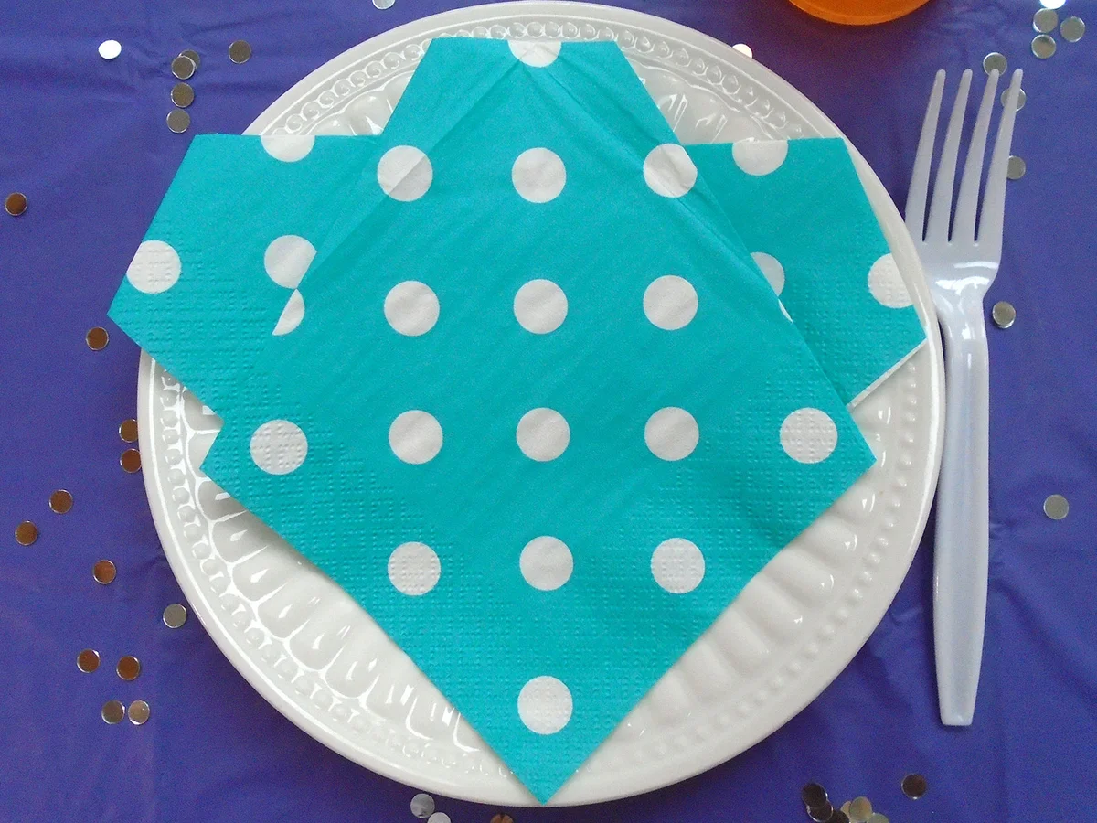 Finished Onesie Napkin Fold