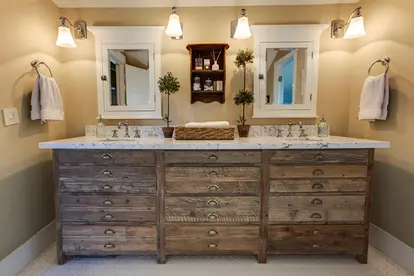 pale marble painter's cabinet