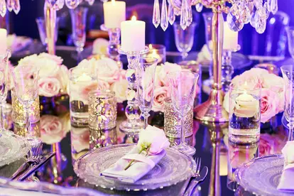 Elegant table setting for wedding