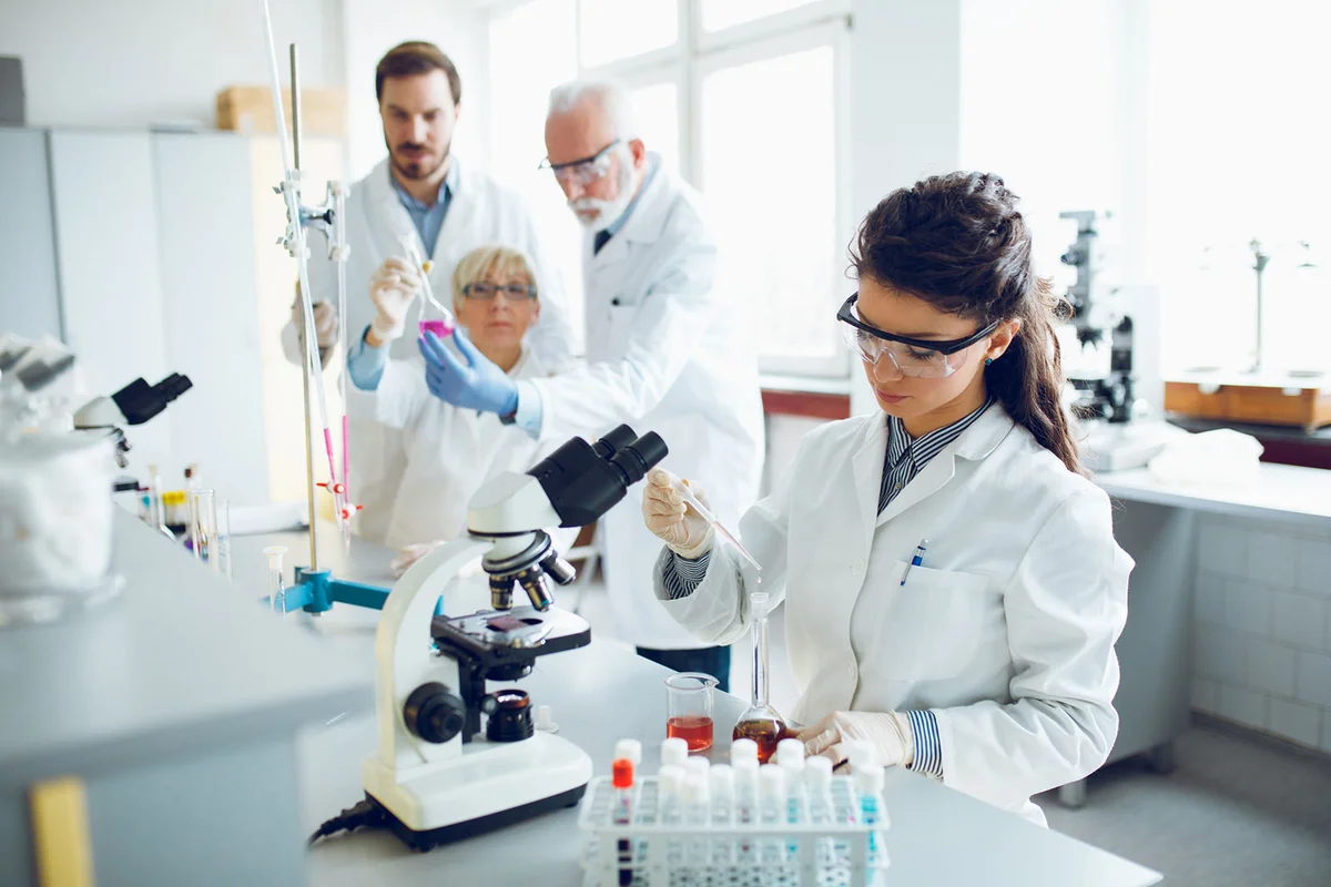 Group of scientists in lab
