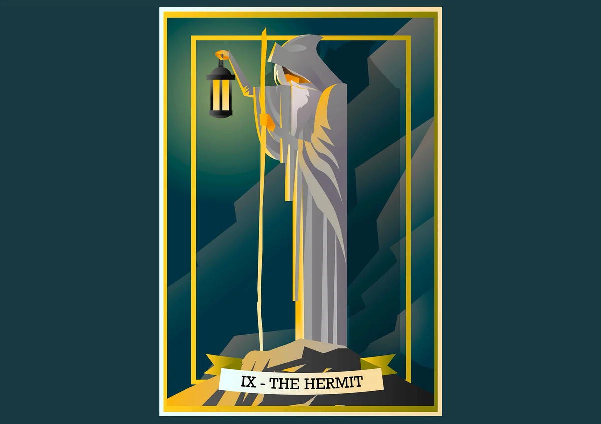 The Hermit Tarot Card