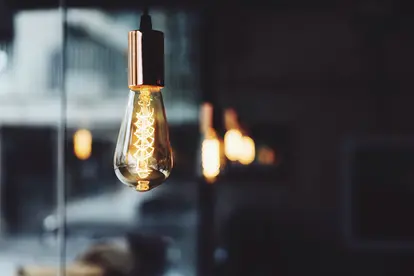 glowing light bulb