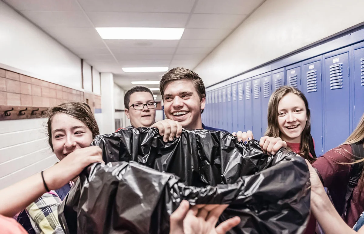Teenage high school students
