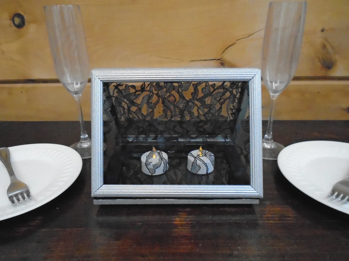 Lace Curtain Table Lantern Project