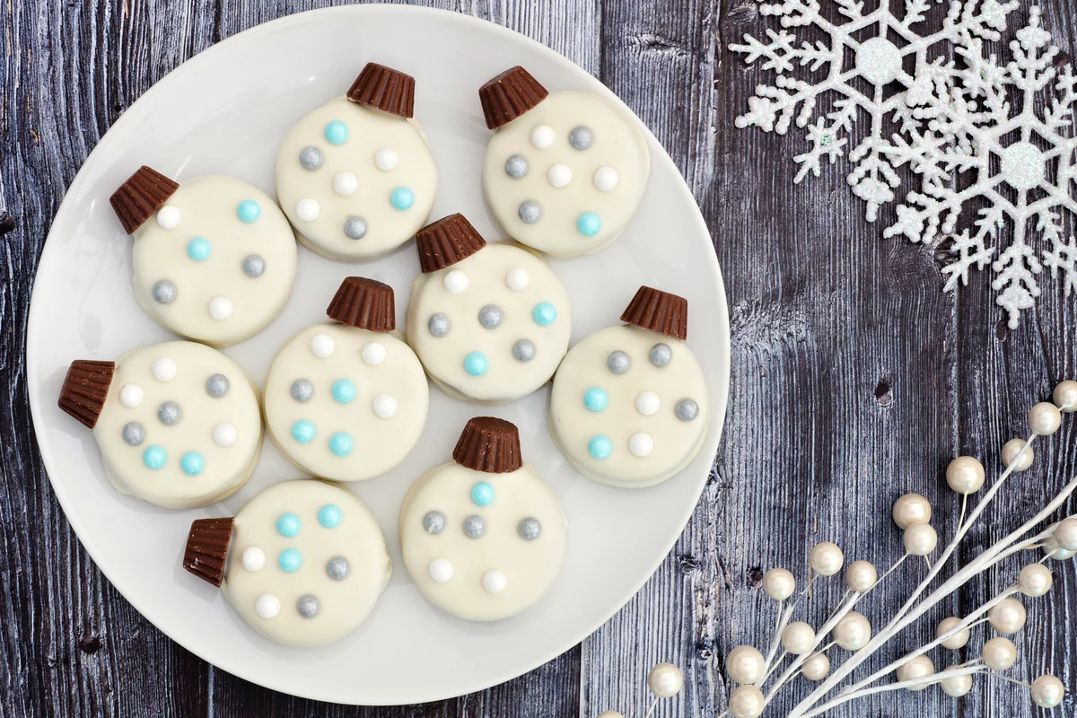 Christmas white chocolate ornament cookies