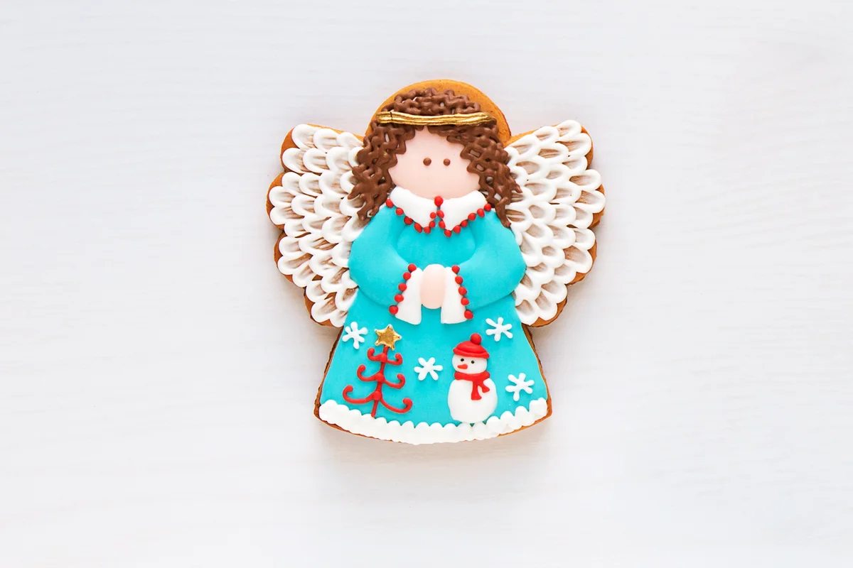 christmas homemade gingerbread angel
