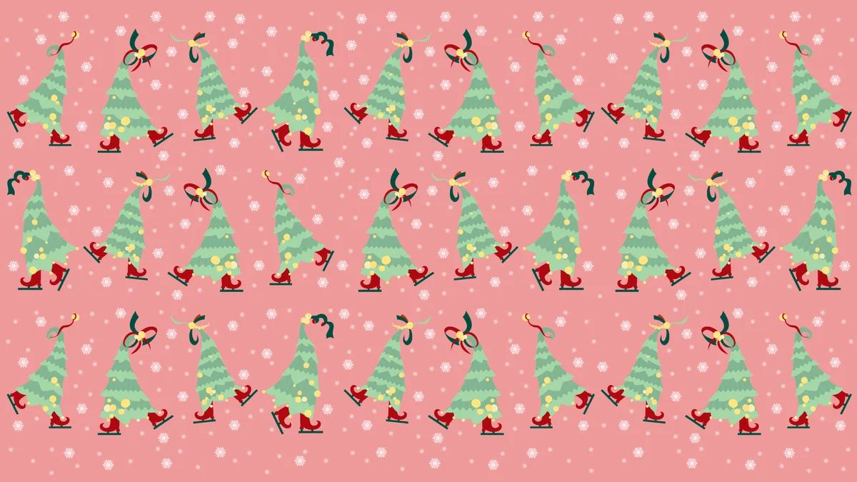 Dancing Christmas Trees - Wide