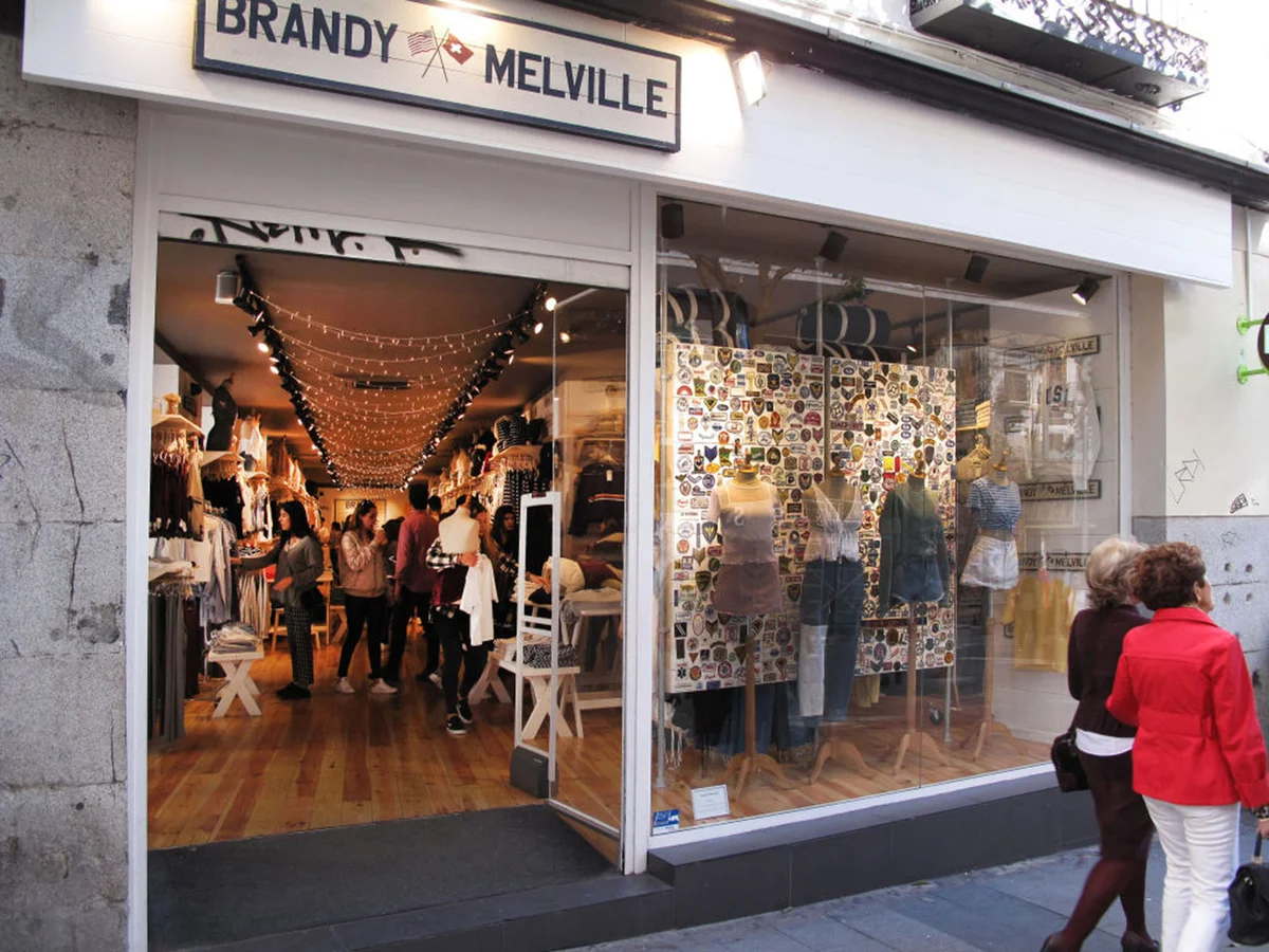Brandy Melville store in Fuencarral street in Madrid, on 5 April 2017, Spain.