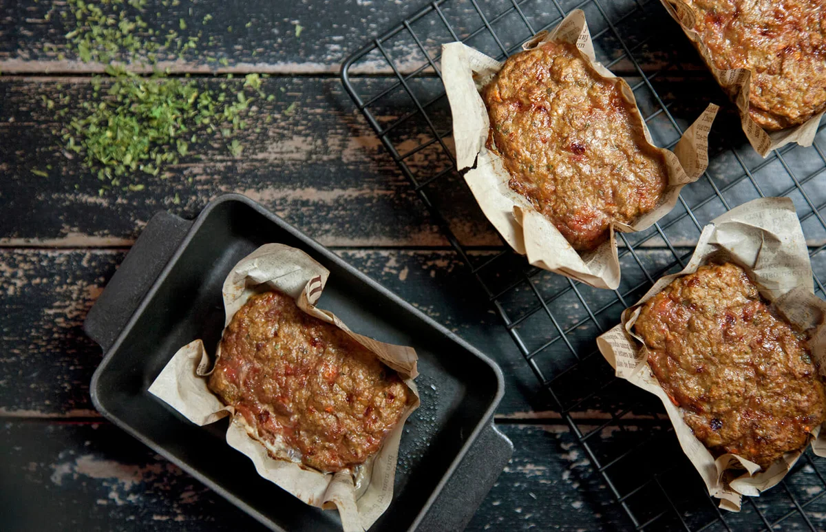 Top View of Roasted Meat Loaf