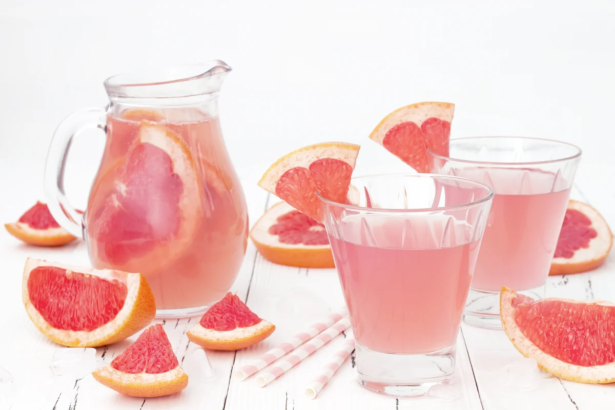 Refreshing pink grapefruit cocktail