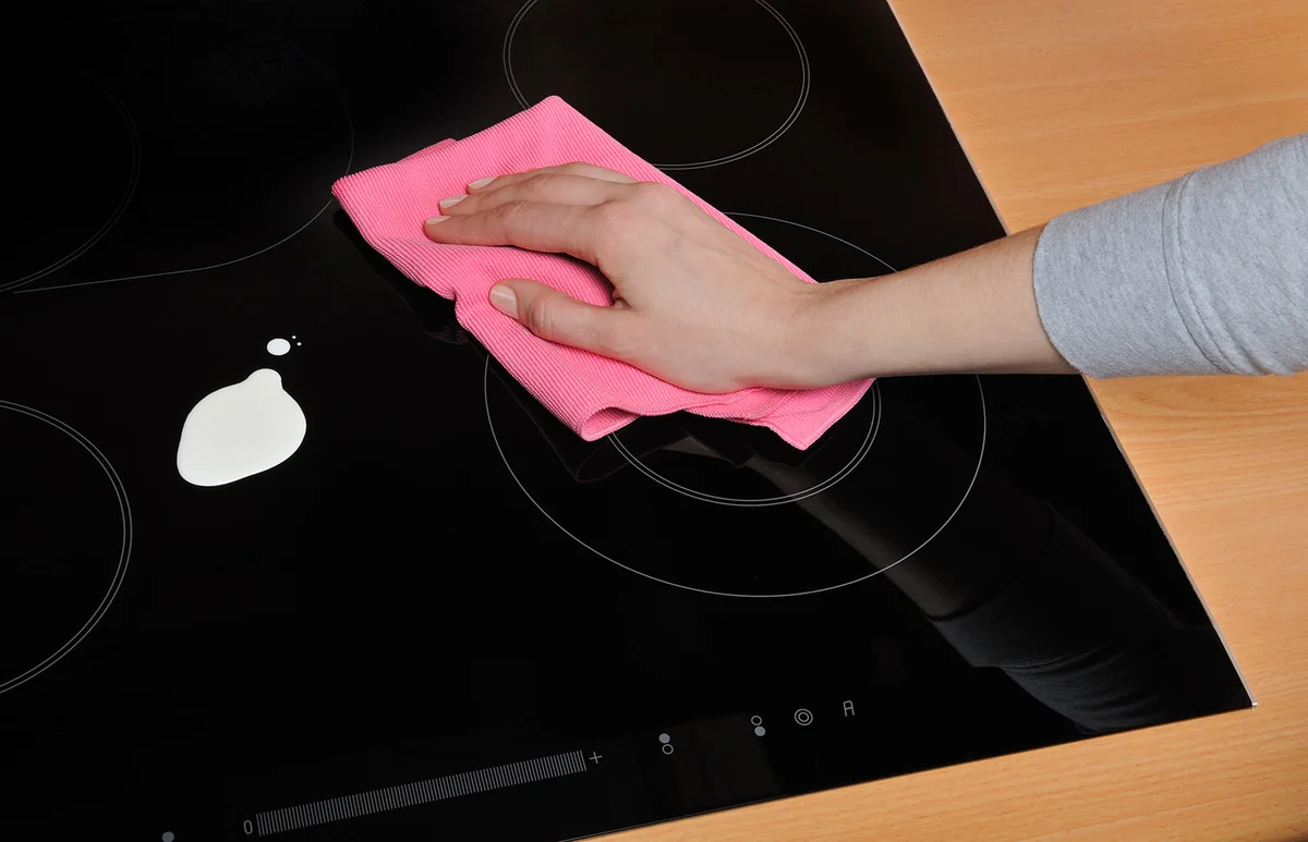 Cleaning set-top stove
