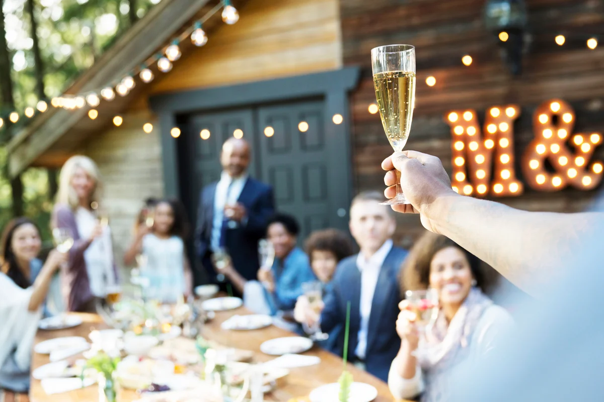 Man making a toast