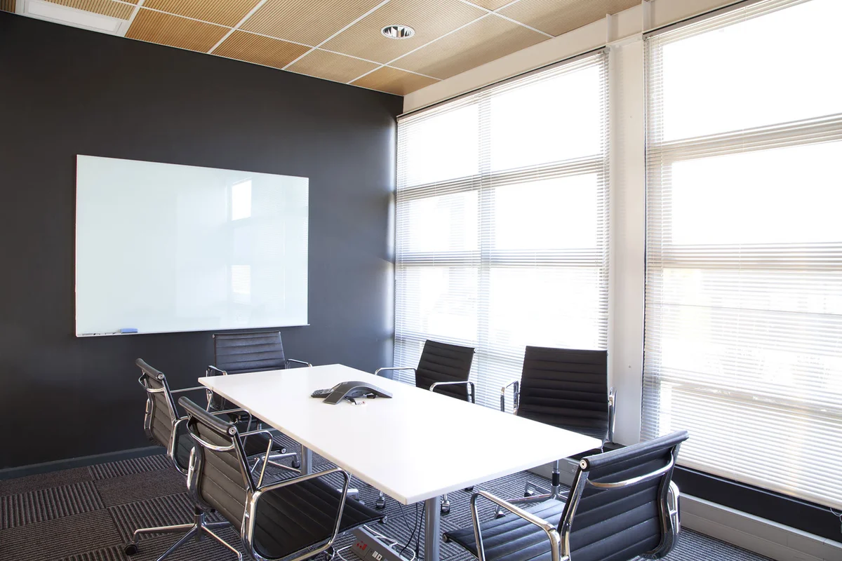 Dark gray office interior