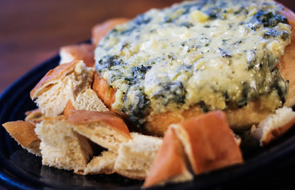Artichoke and Spinach bread bowl