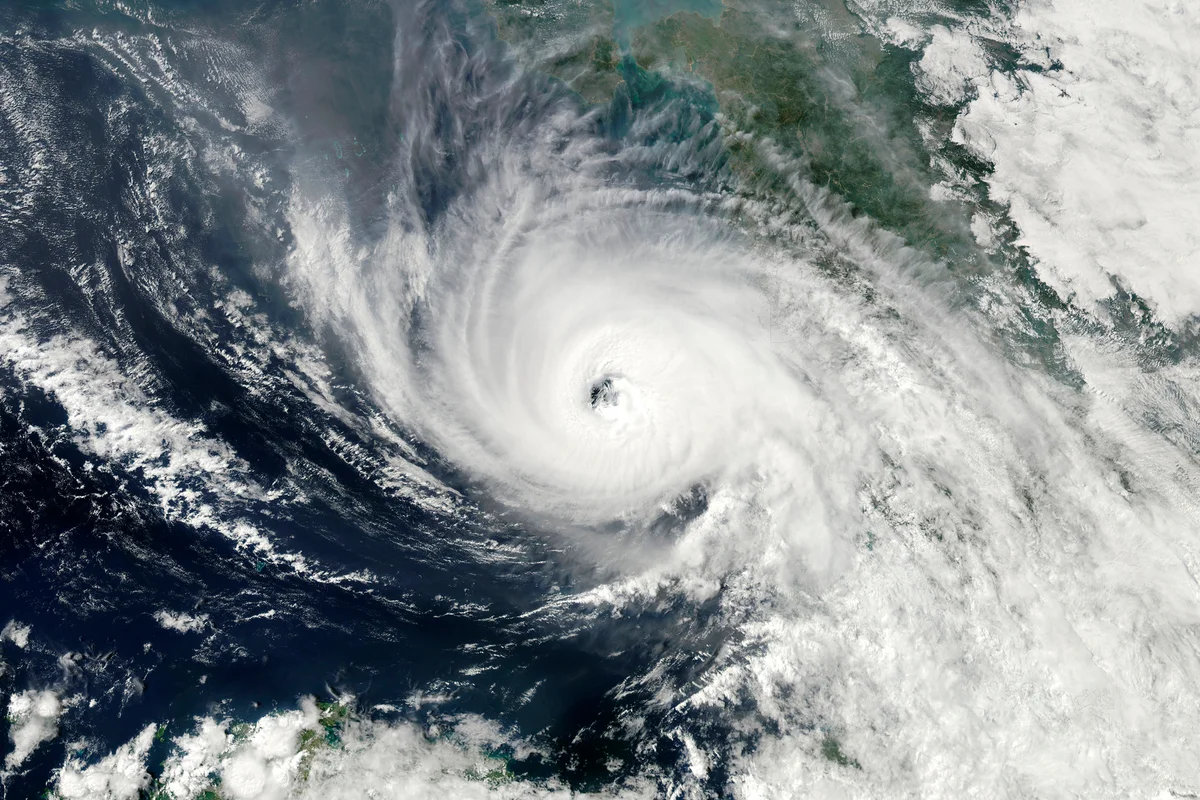 The eye of a hurricane