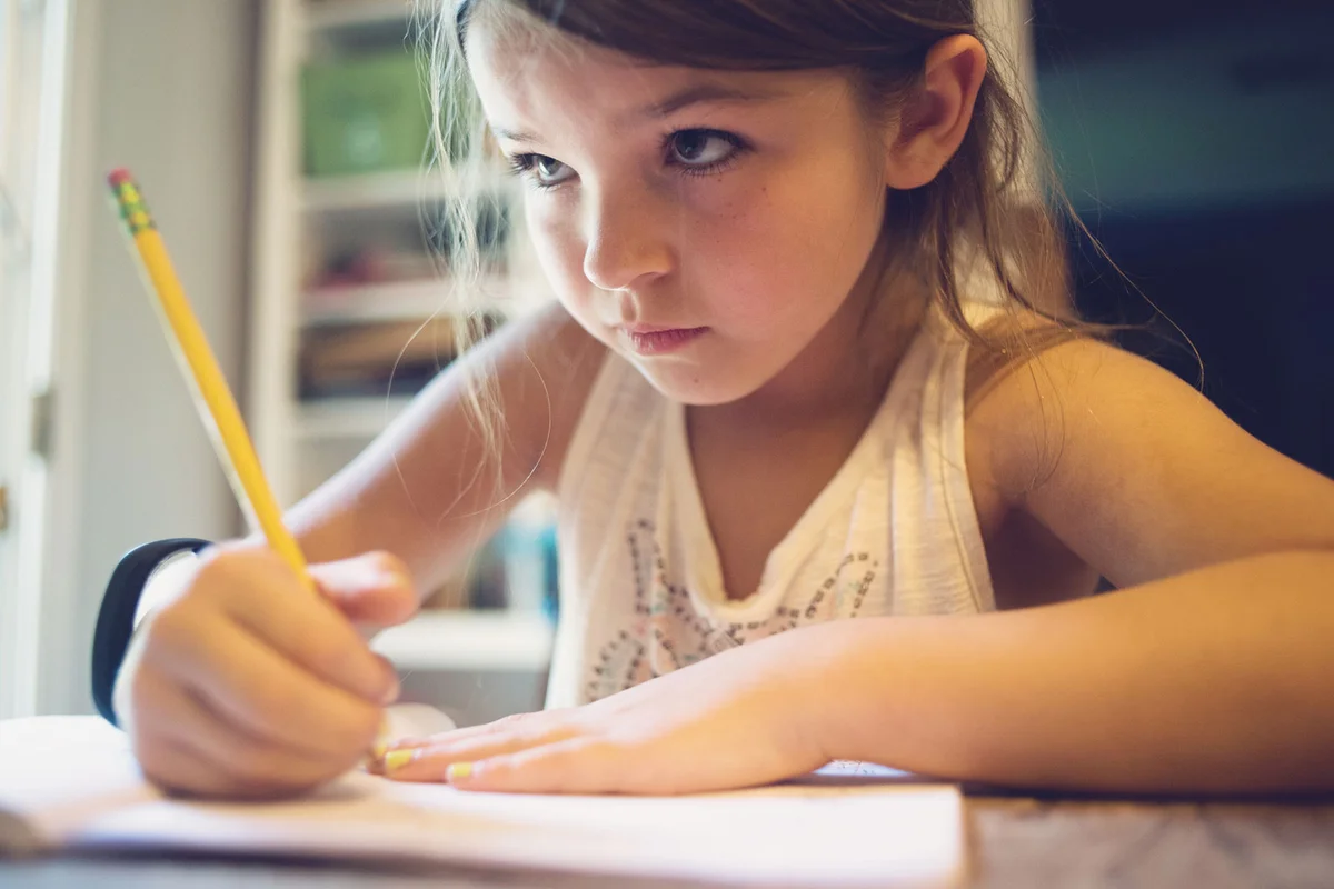 Capricorn girl doing homework
