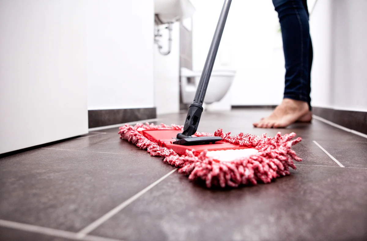 Tile floor cleaning
