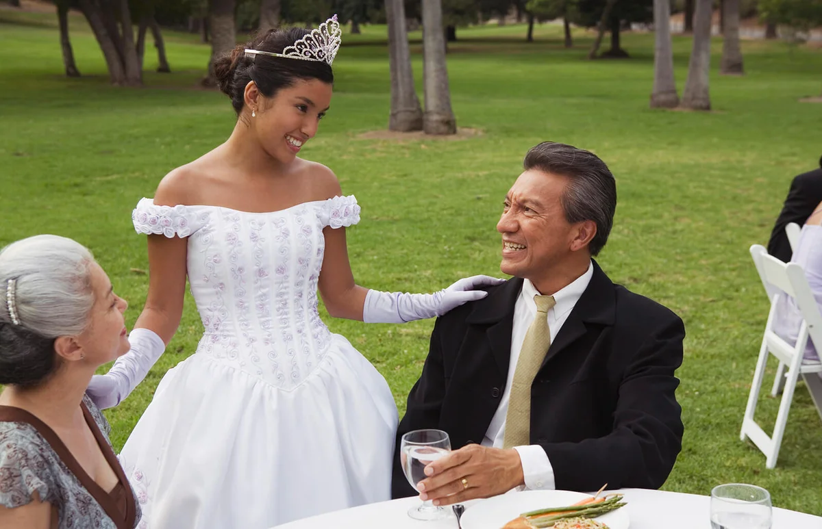 People at quinceanera