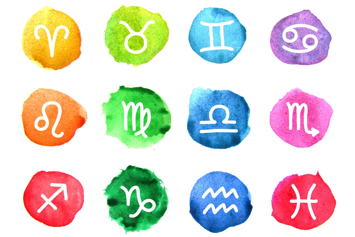 Watercolor signs of the zodiac