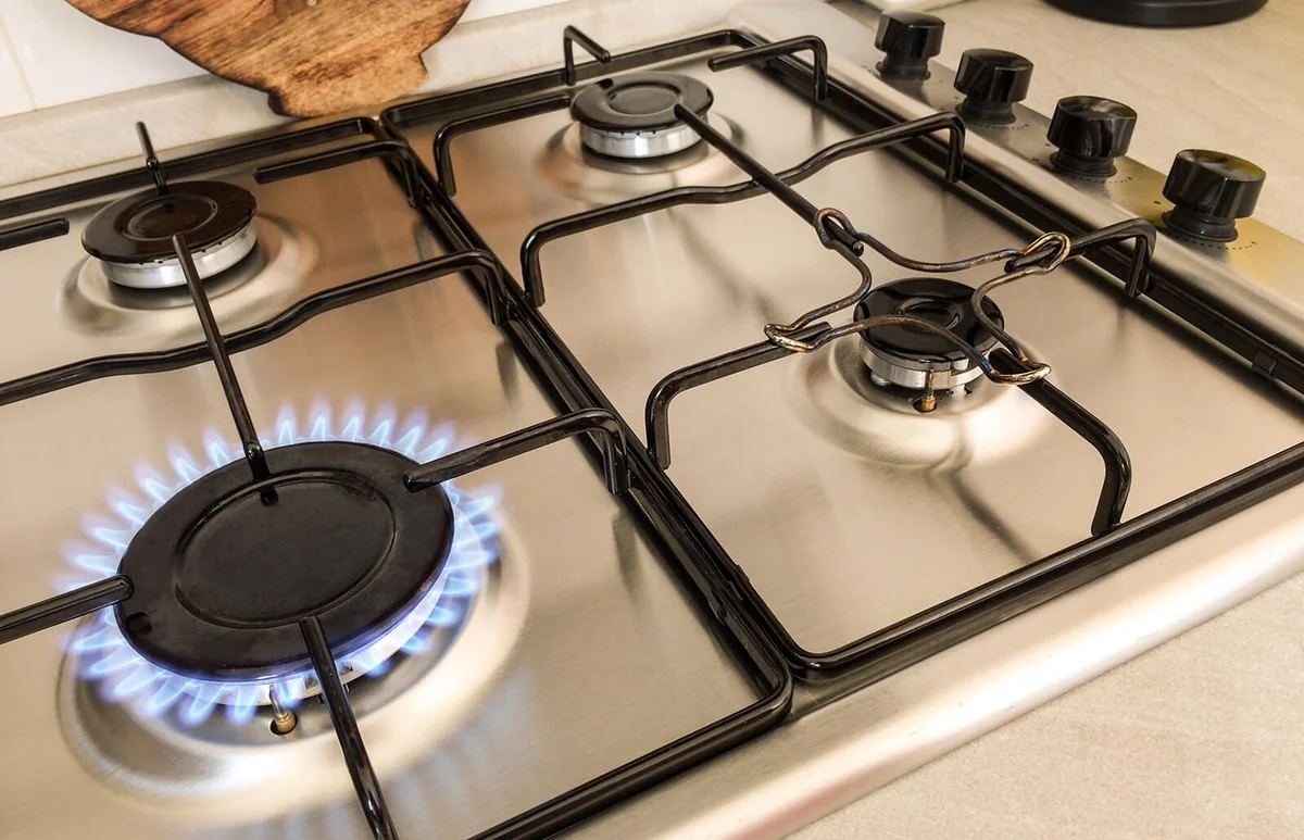 High Angle View Of Stove