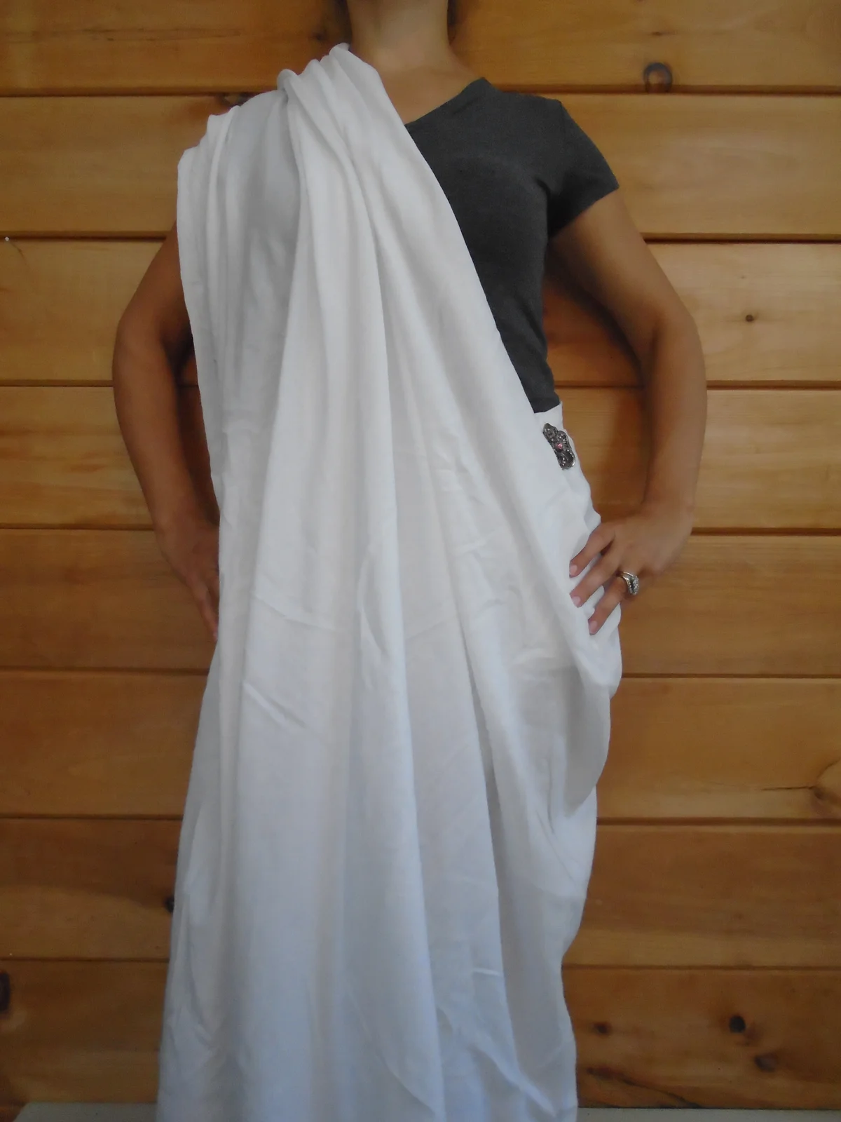 Sari-Style Bed Sheet Toga