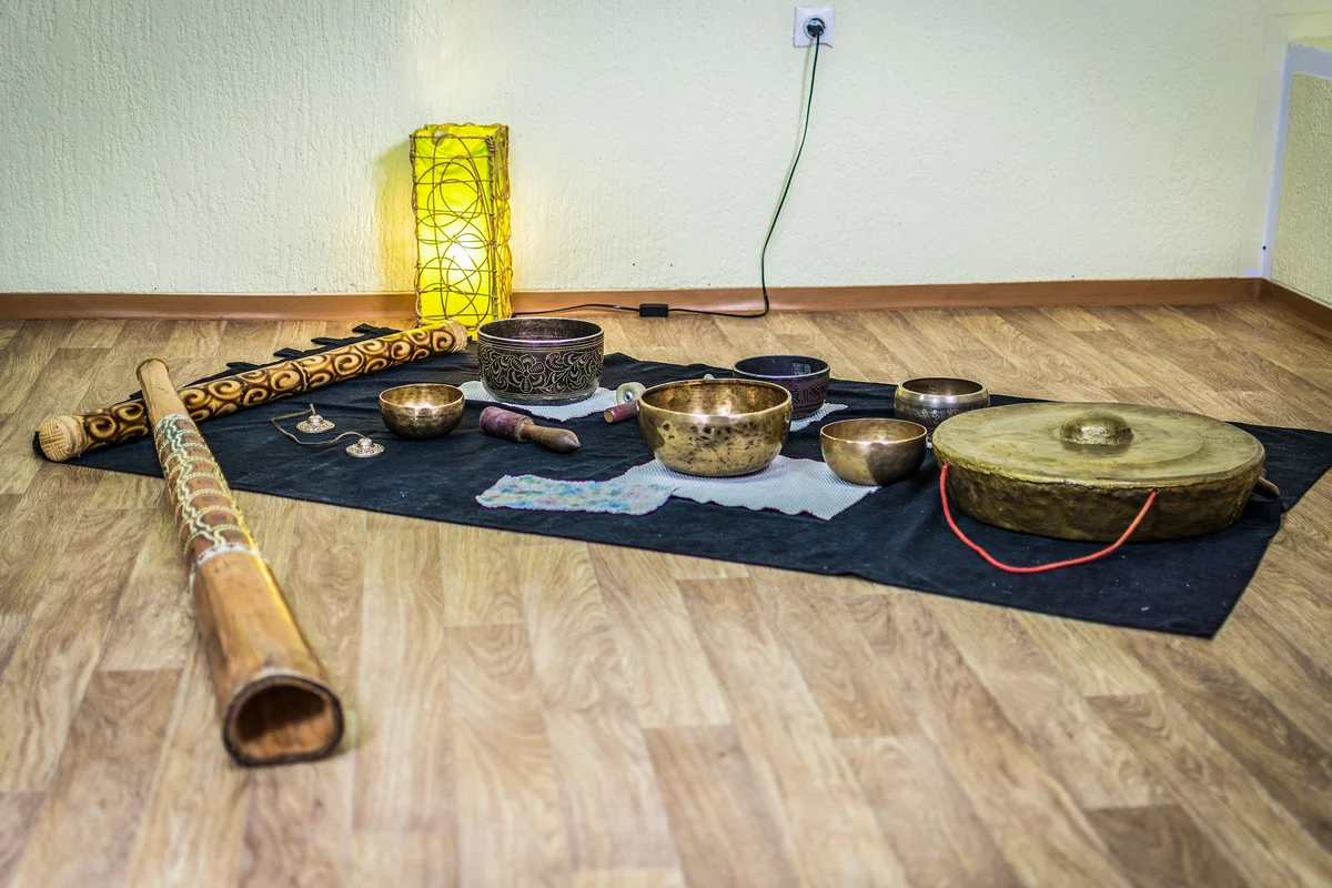 Tibetan sound instruments used for healing