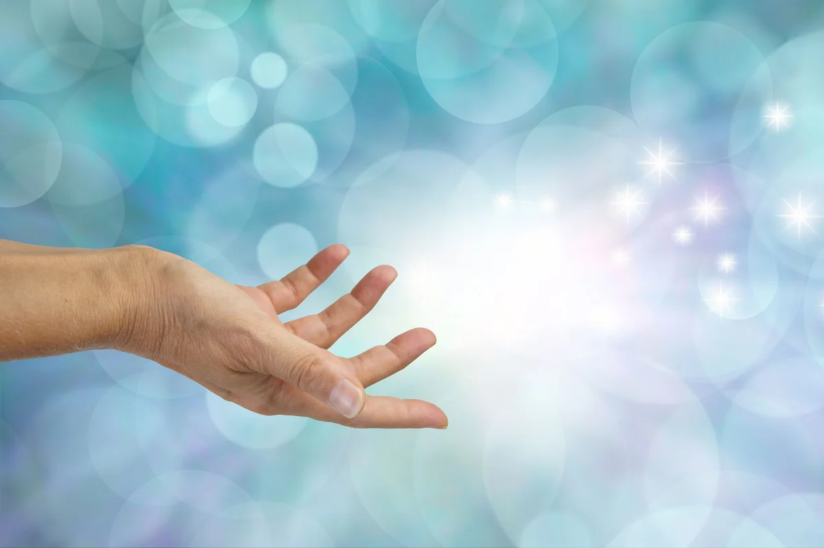 Reiki healing using hands