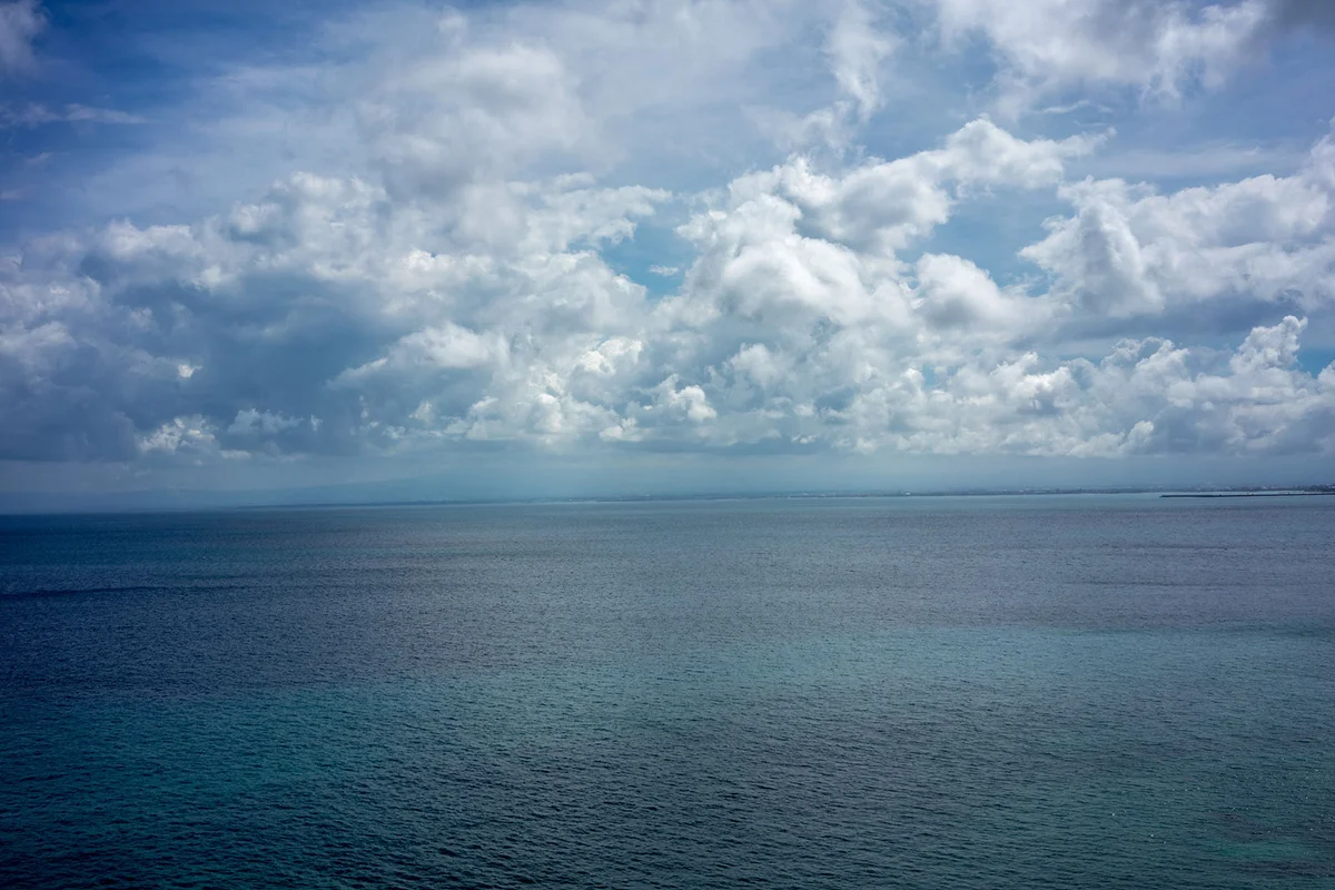 Ocean water and sky