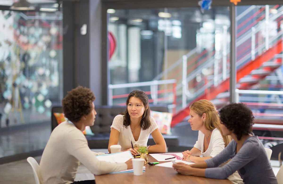 Informal meeting in an advertising agency