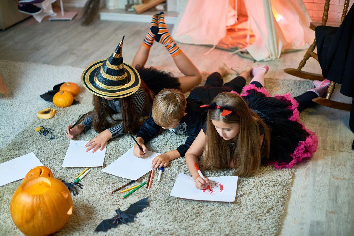 Kids coloring Halloween printables