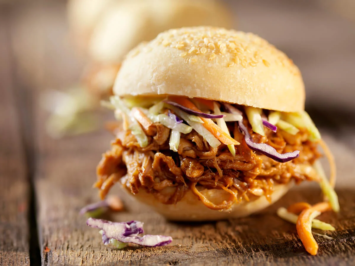 BBQ Pulled Pork Sliders with Coleslaw