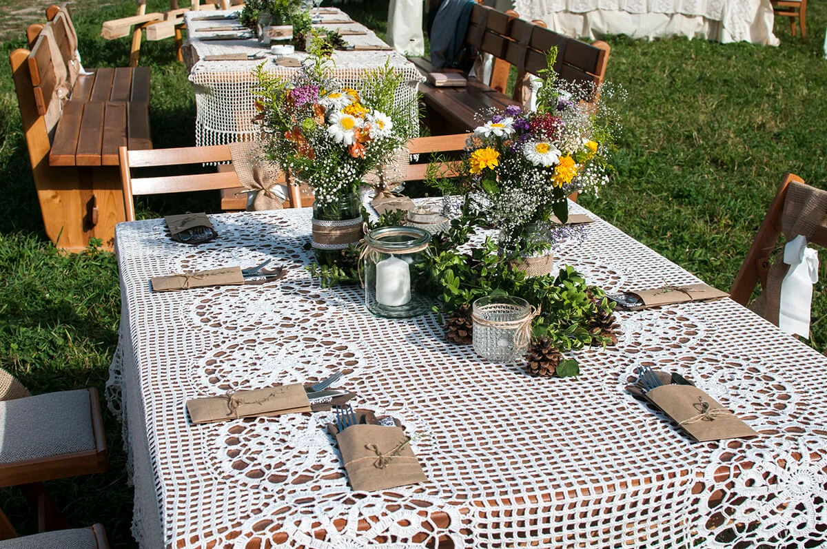 Burlap Table Decorations