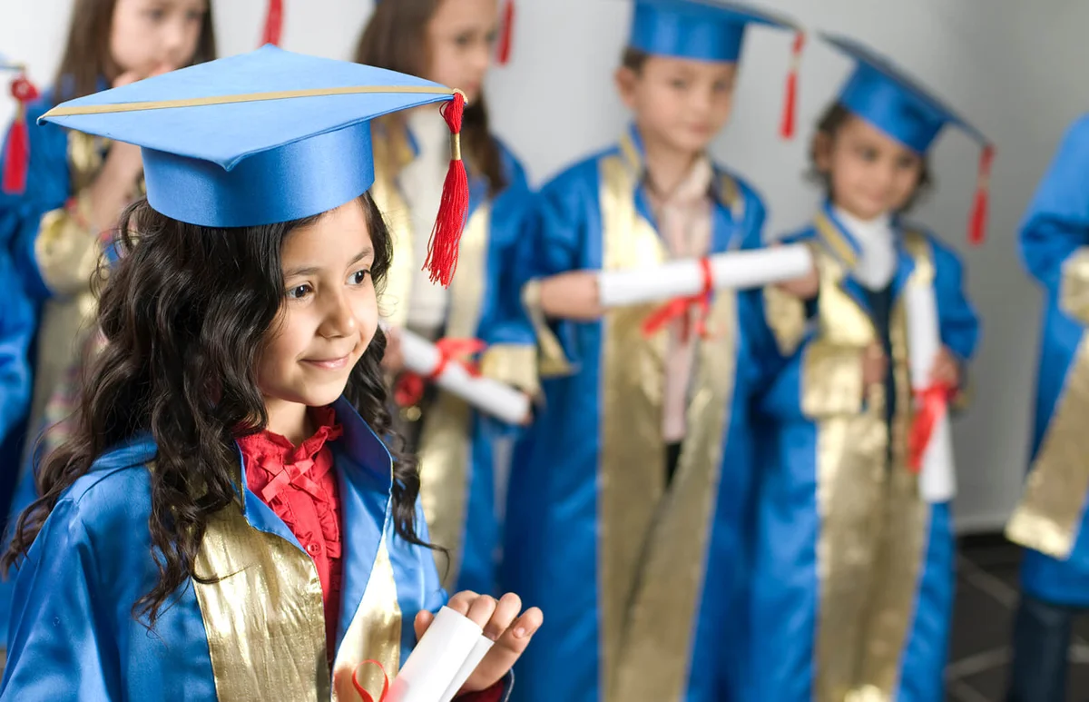 Little girl is graduating