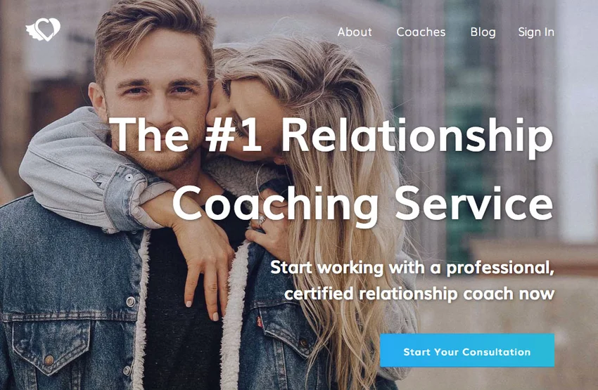 Screenshot of Relationship Hero home page