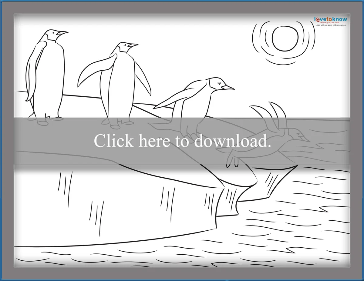 Penguin Coloring Pages 2 thumb