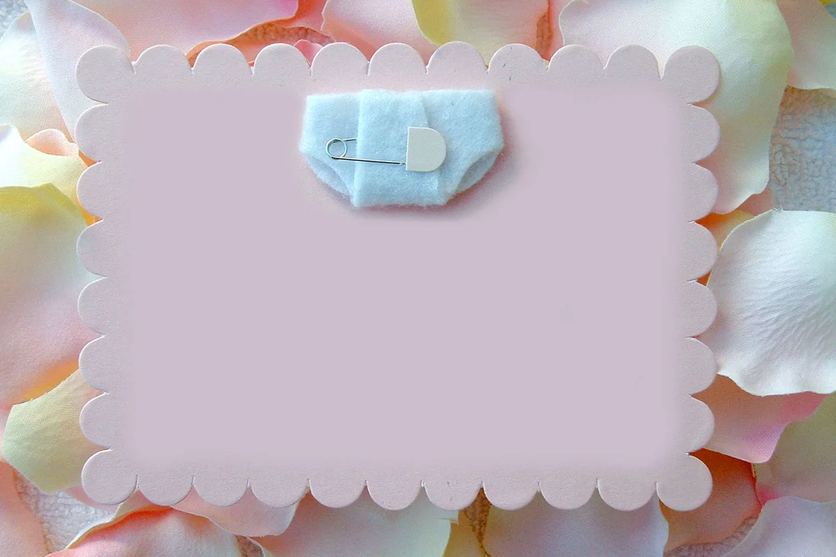 Pink baby diaper theme invitation